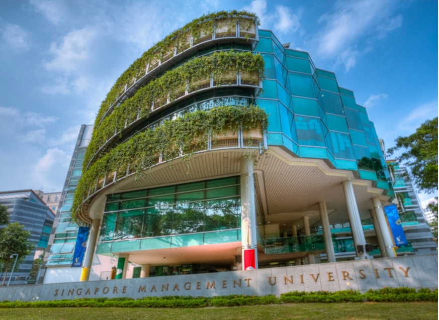 Front view of building at Singapore Management University