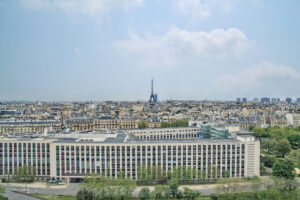 Dauphine campus with Eiffel tower